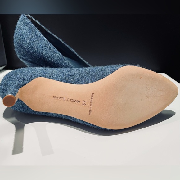 MANOLO BLAHNIK blue Hanghisi heels / pumps  NWT - Picture 6 of 8